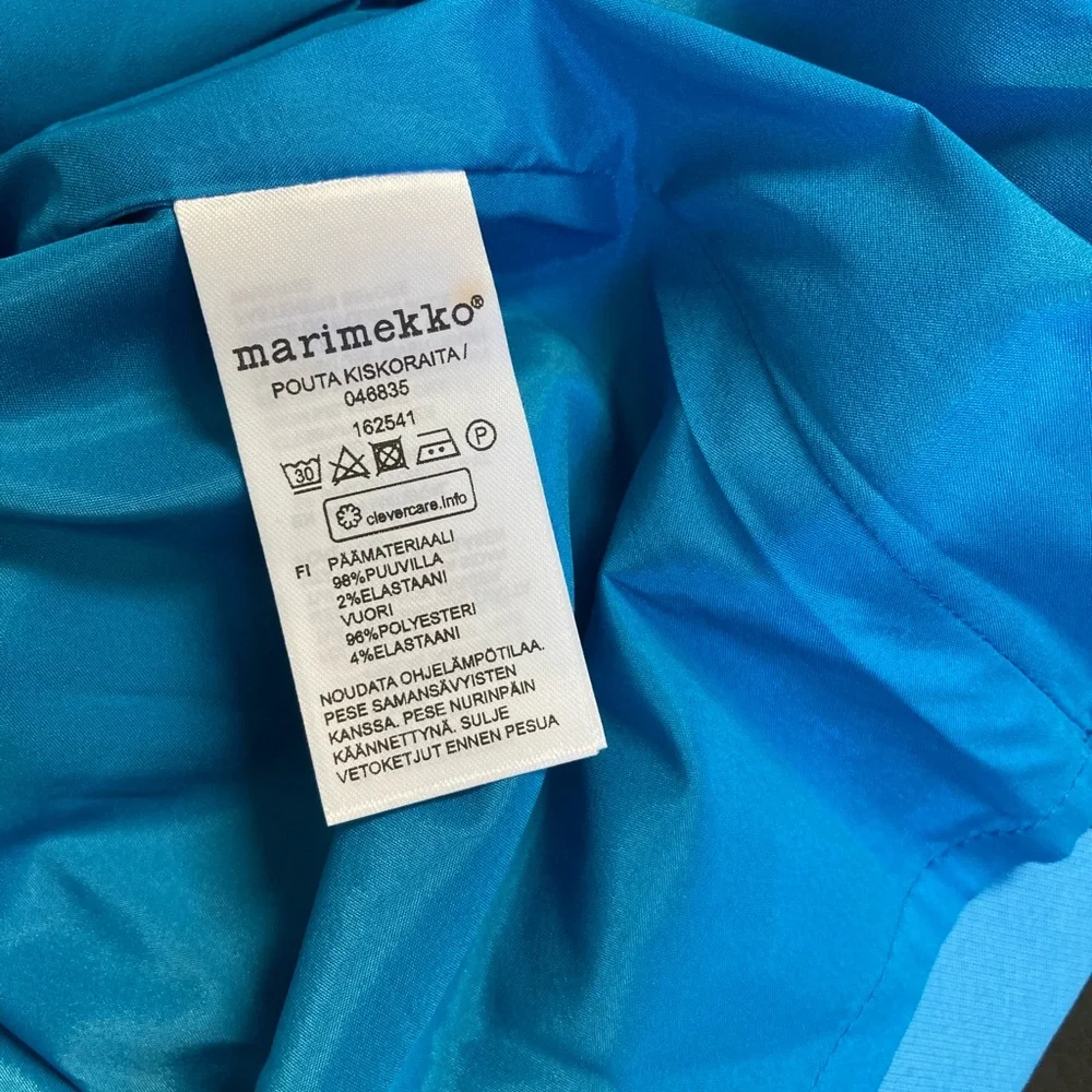 Marimekko Pouta Kiskoraita Blue Chevron Skirt - Picture 8 of 8